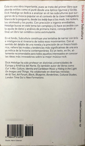 Subcultura Dick Hebdige El Significado Del Estilo (Reacondicionado)