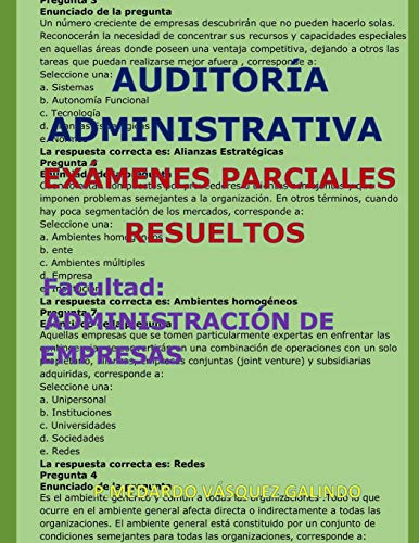 Auditoria Administrativa-examenes Parciales Resueltos: Facul