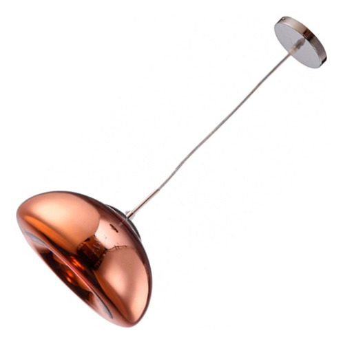 Luminario Colgante De Cristal Tipo Nube Color Bronce 40w E26