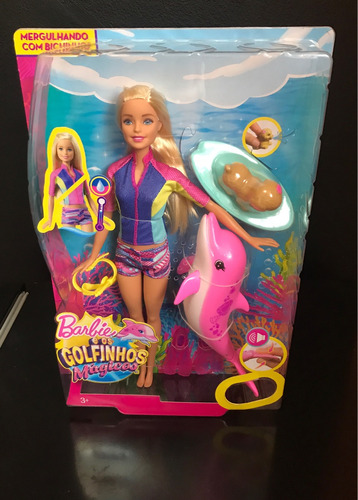 Boneca Barbie E Os Golfinhos Mágicos Mergulhando Mattel