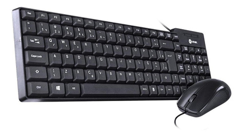 Kit Teclado E Mouse Vinik Dynamic Cd100 Abnt2 Usb 1,8m Cor do teclado Preto