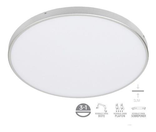 Lampara Tecnolite Led Plafon 15w Techo Ptlled-01rd/15w/30 Color Gris