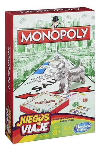 Juego De Mesa De Viaje Monopoly De Hasbro Gaming B1004m