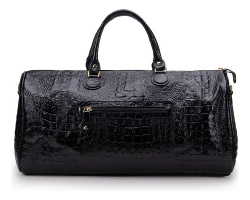 Kit De Mala De Viagem Com Necessaire Em Couro Croco Roberta