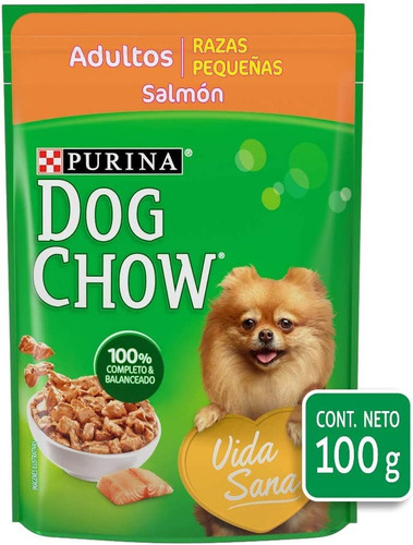 Sobre Dog Chow Adulto Raza Pequeña Salmón 100gr