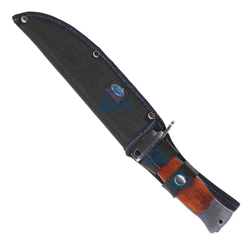 Faca De Caça Aço Inox 30cm Cabo De Madeira Com Bainha K102