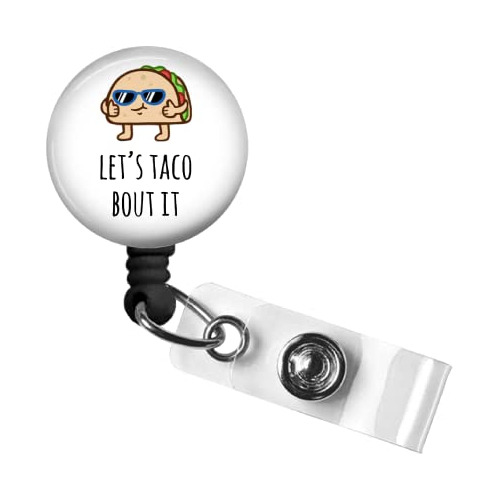 Taco Retractable Id Badge Reel, Funny Badge Clip, Swive...