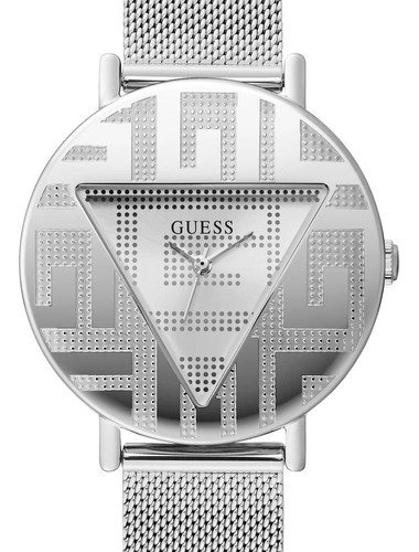 Reloj Guess Gw0527l1 Mujer Acero Inoxidable Malla Plateado Bisel Plateado Fondo Plateado