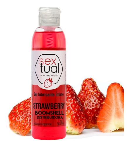 Gel Intimo Frutilla Lubricante Saborizado 200ml Masajes Oral