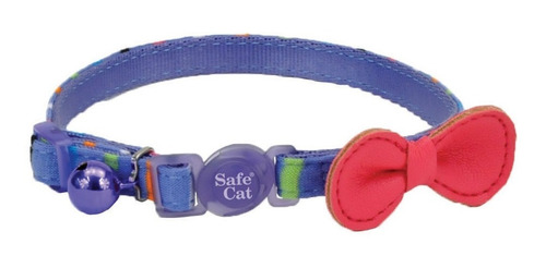 Collar Adornos Gato Coastal Safe Cat Fashion Azul Rayas