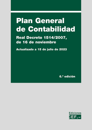 Libro Plan General De Contabilidad - Gabinete Tecnico Del...