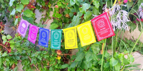 Banderas 7 Chakras Tibetanas 10 Cms