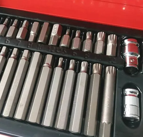Juego De Dado 40 Piezas Y Puntas Torx T20 A T55 De Allen
