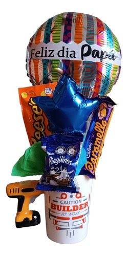 Arreglo De Regalo Combo Drill Mug (taza + Globos + Chuches)