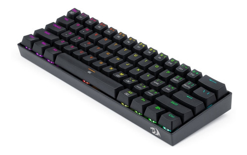 Imagen 2 de 4 de Teclado gamer Redragon Dragonborn K630 QWERTY Redragon Brown inglés US color negro con luz RGB