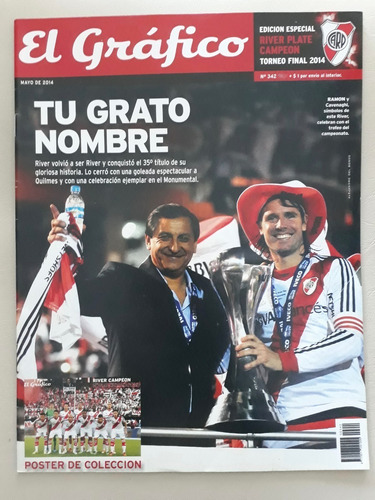 Revista El Grafico River Plate Campeon  Torneo Final 2014