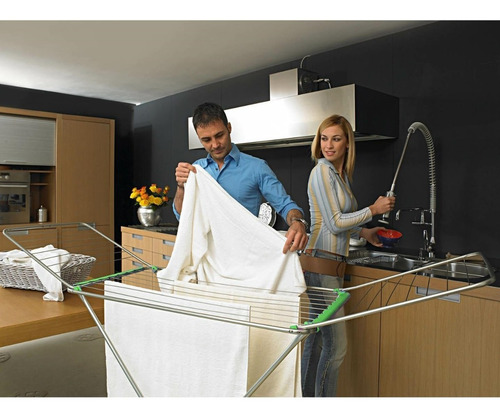 Tendedero Ropa Tender Pie Plegable Acero Aluminio Gimi Italy