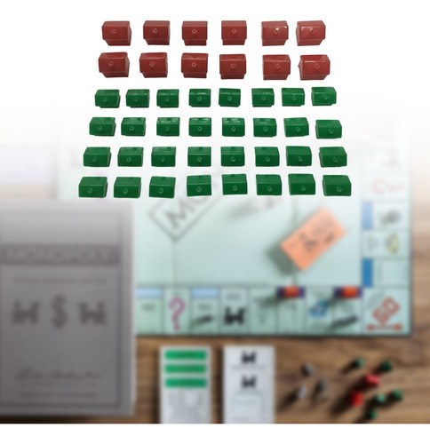 Juego Hotel Piezas De Recambio Familia 12 Casas Rojas Y 32