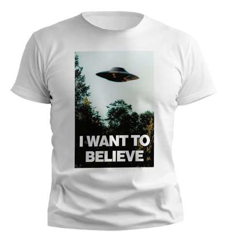 Remera I Want To Belive Ovni Extraterrestre Hombre