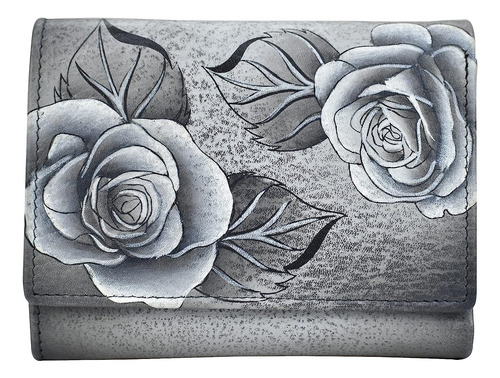 Cartera De Piel Auténtica Pintada A Mano Para Mujer