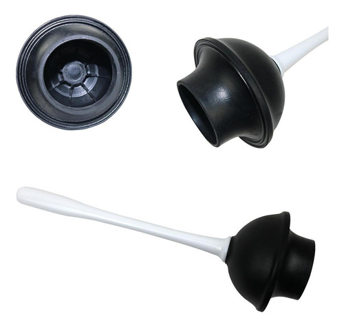 Set De Limpieza Para Baño, Cepillo Y Émbolo Negro