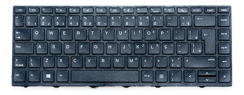 Teclado Para Notebook Hp Probook 640 G5 Abnt2 Cor Preto Idioma Português Brasil