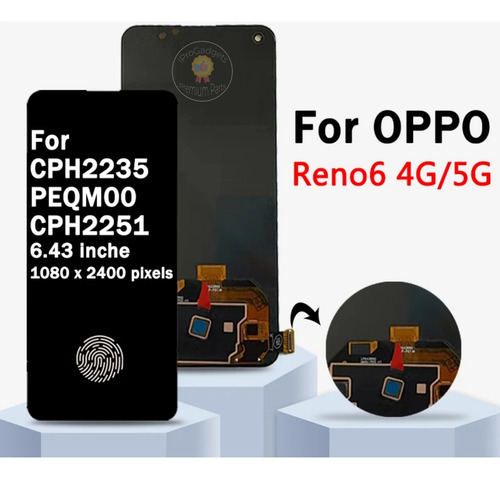 Wa1 Pantalla Táctil Amoled For Oppo Reno6 5g Peqm00 Cph2251