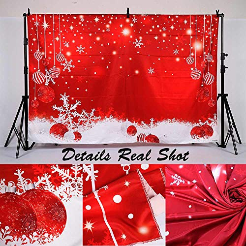 Telon Fondo Para Fotografia Diseño Copo Nieve Color Rojo