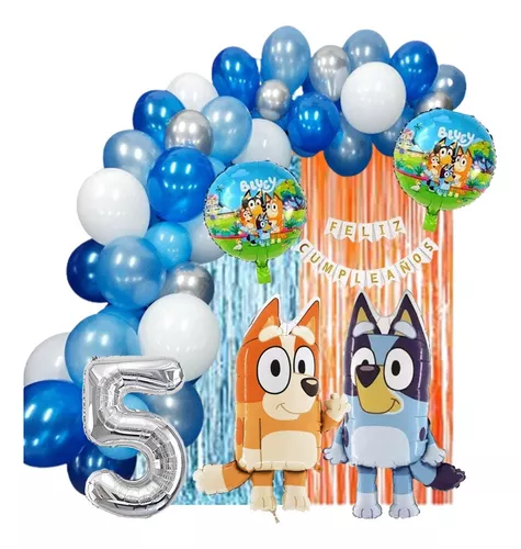 Kit Arco Organico Deco Globos Bluey Y Bingo De 72 Art