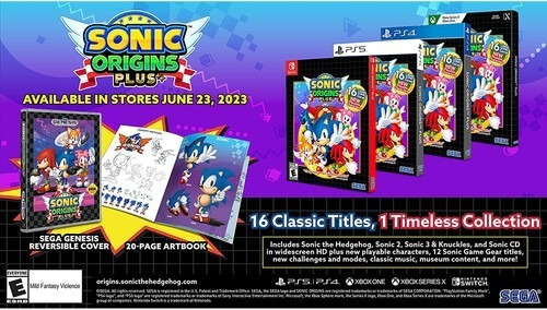 Medios físicos de Sonic Origins Plus para PS4
