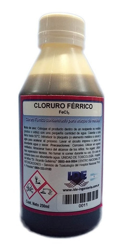 Cloruro Ferrico Hierro Ataque Circuitos Impresos 250cc