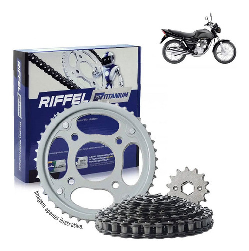 Kit Transmissão Riffel Titanium Fan125 2009/13