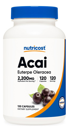 Suplemento Nutricost De Extracto De Acai, 2,2 G, 120 Cápsula