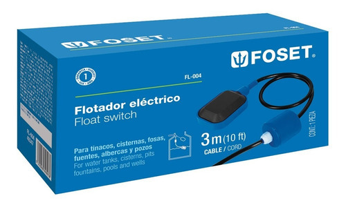 Flotador Eléctrico Para Tinaco 3m Foset 49347