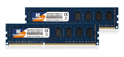 Memoria Para Pc Nansike Ram De 8 Gb (2 X 4 Gb) Pc3-10600 Ddr