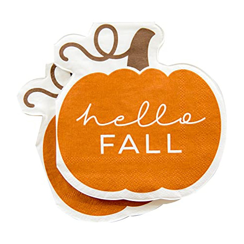 Servilletas De Cóctel Desechables Hello Fall Pumpkin, ...