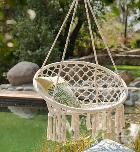 Imagen 9 de 11 de Hamaca Sillon Columpio Macrame