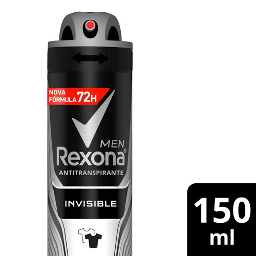 Desodorante Aerosol Masculino Invisible Rexona Men 150ml