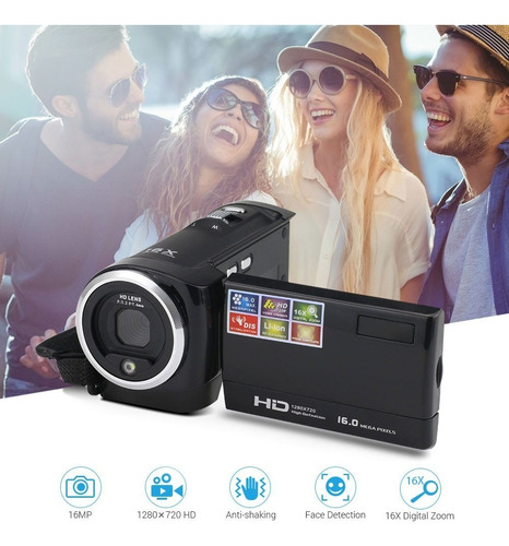 Imagen 5 de 7 de Cámara De Vídeo Videocámara Vlogging Cámara Fhd 1080p 16mp 1