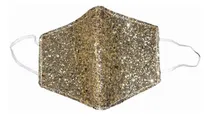 Comprar Cubrebocas 3d Lurex Artesanal Mujer Talle Único Dorado Lurex