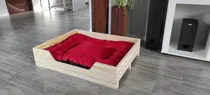 Comprar Camas Para Perros De Madera  + Colchón Impermeable Mediano