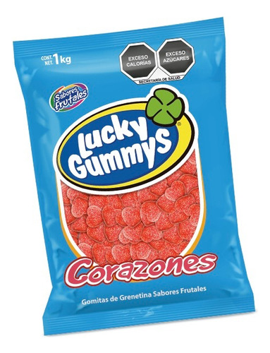 Corazones Gomitas Frutales Lucky Gummys 1kg