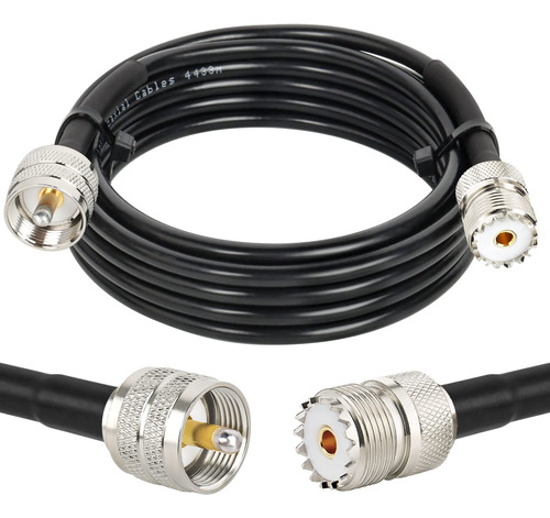 Mookeerf Pl-259 Uhf Cb Cable Coaxial De 10 Pies, Rg58 Pl-259