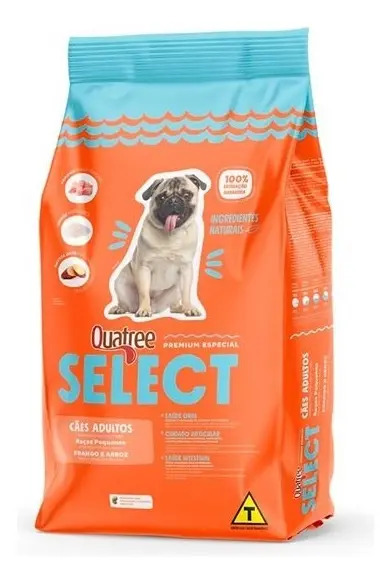 Ração Quatree Select Cães Adultos R.P. Frango e Arroz 20kg