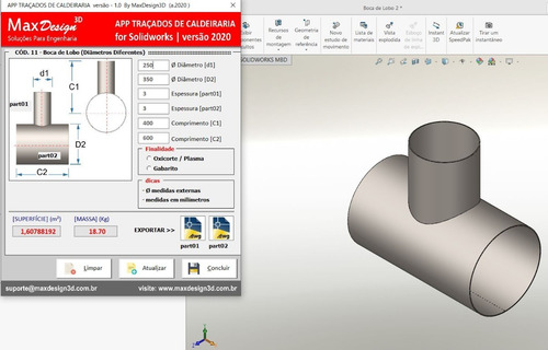 Aplicativo Caldsolid Traçados De Caldeiraria Solidworks