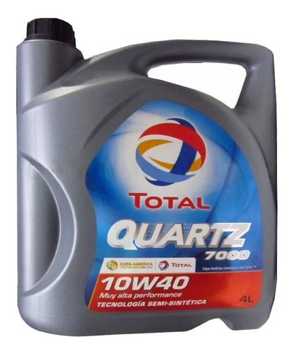 Aceite Total Quartz 7000 Semi Sintético Nafta 10w40 4lts