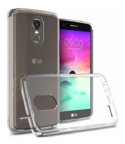 Funda protectora antiimpacto para teléfono celular LG K9/k8 2018, color: liso y transparente