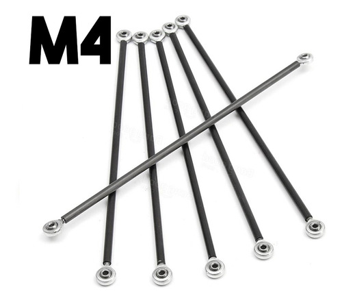 Kit 6 Varillas De Fibra Carbono 200mm M4 Reprap Brazo Delta