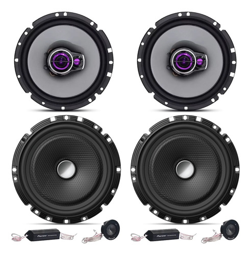 Kit 2 Vias Pioneer 6 Pol. 220w + 02 Alto Falante 6 Ts-1760br