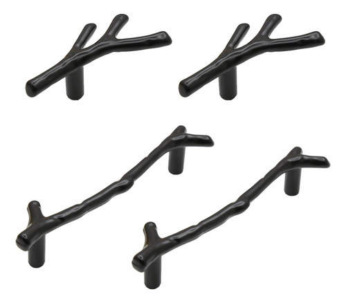 4 Piezas De Manijas En Forma De Rama, Pomos Decorativos Para